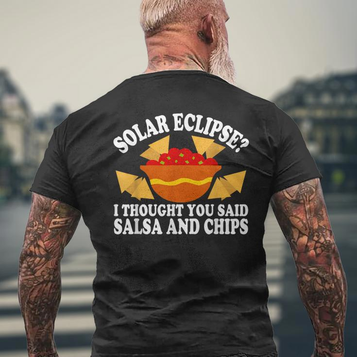 Total Eclipse I Thought You Said Salsa And Chips Men's T-shirt Back Print Gifts for Old Men