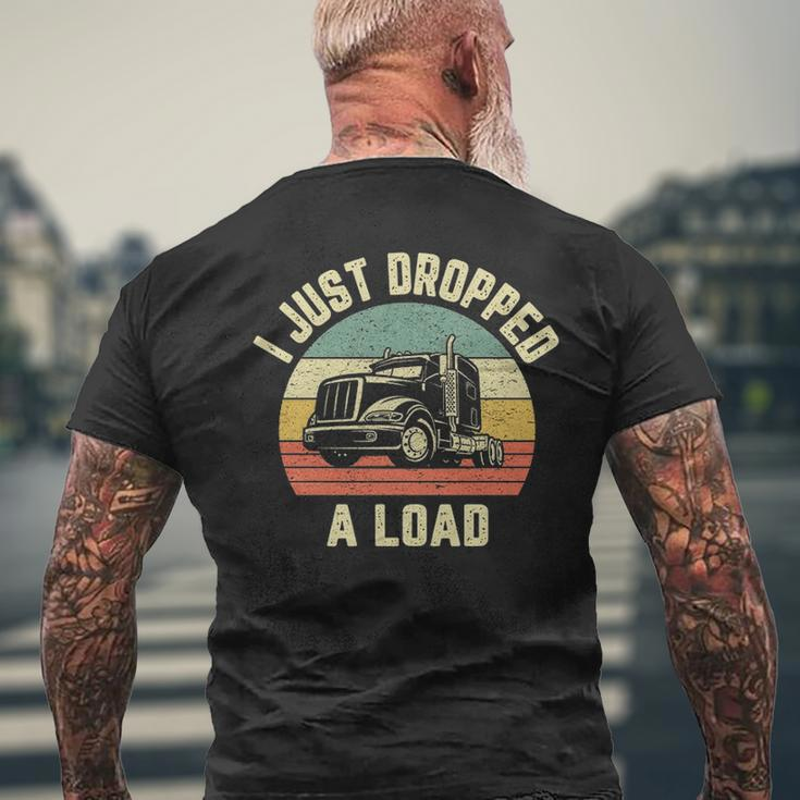 Trucker Big Rig Semi Trailer Truck Driver Men's T-shirt Back Print Gifts for Old Men