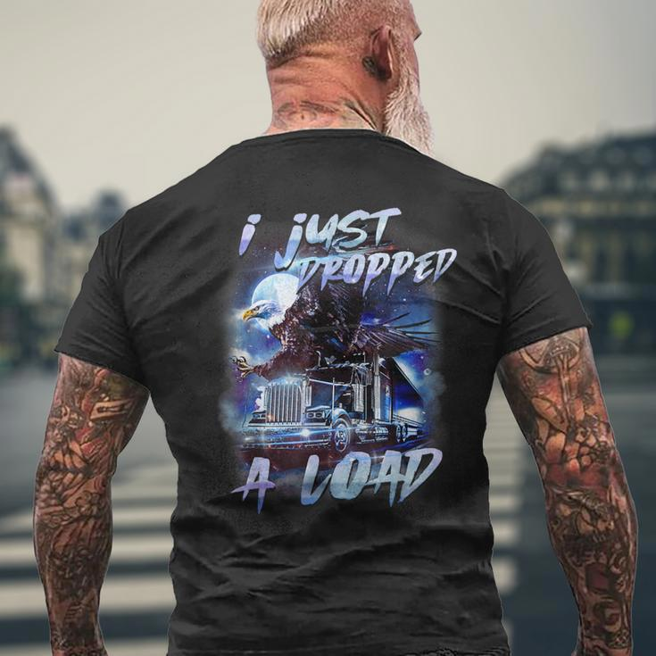 Trucker Husband Semi Trailer Truck Driver Men's T-shirt Back Print Gifts for Old Men
