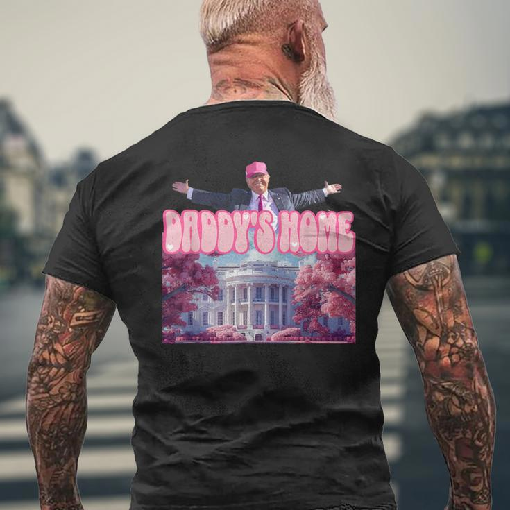 Trump Take America Back Daddy's Home Trump Pink 2024 Men's T-shirt Back Print Gifts for Old Men