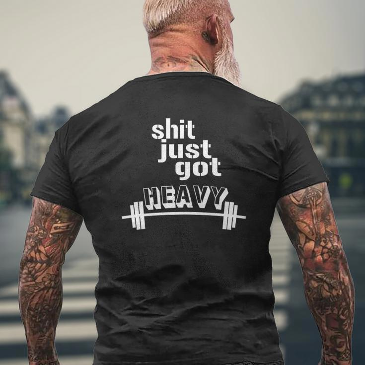 Weight Lifting Weightlifter Fitness Gym Apparel Mens Back Print T-shirt Gifts for Old Men