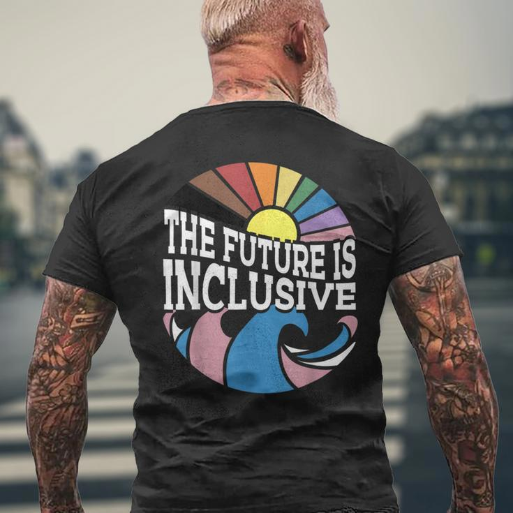 The Future Is Inclusive Lgbt Retro Gay Rights Pride Month Men's T-shirt Back Print Gifts for Old Men