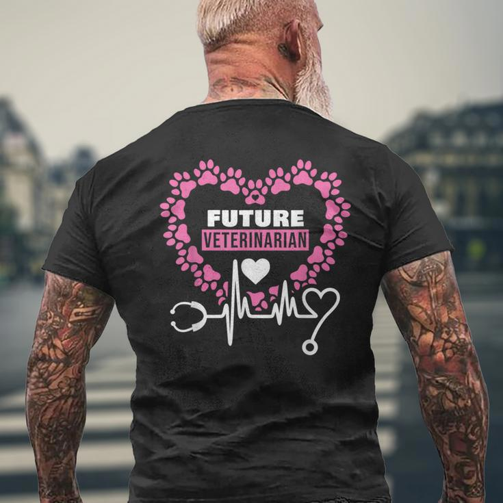 Future Veterinarian Doctor Animals Lover Veterinarians Cute Men's T-shirt Back Print Gifts for Old Men