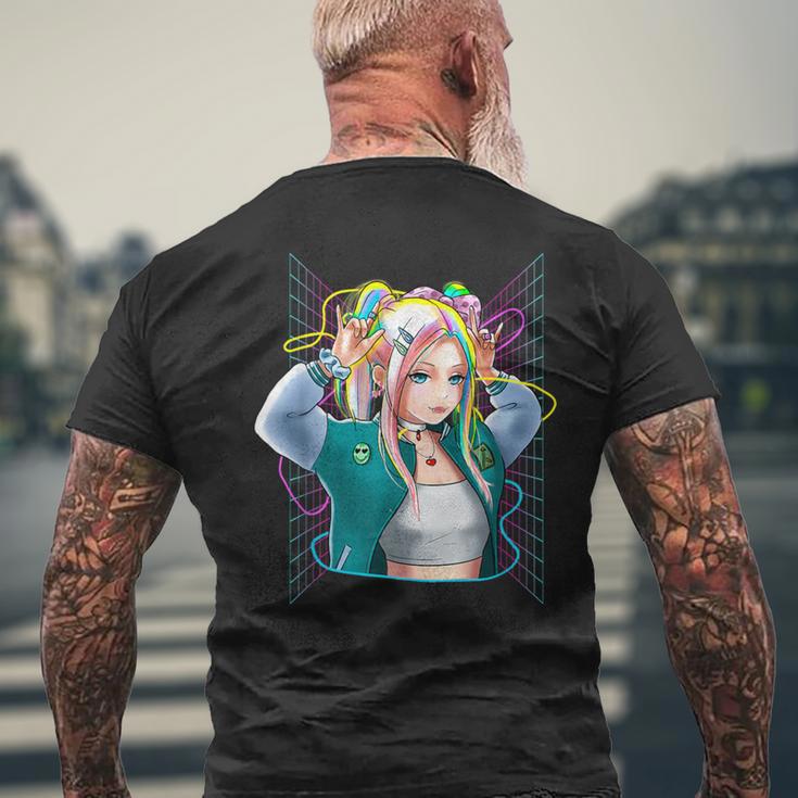 Futurista Anime Chica Arte Japonés Manga Anime Camiseta Hombre Estampado Espalda Regalos para ancianos