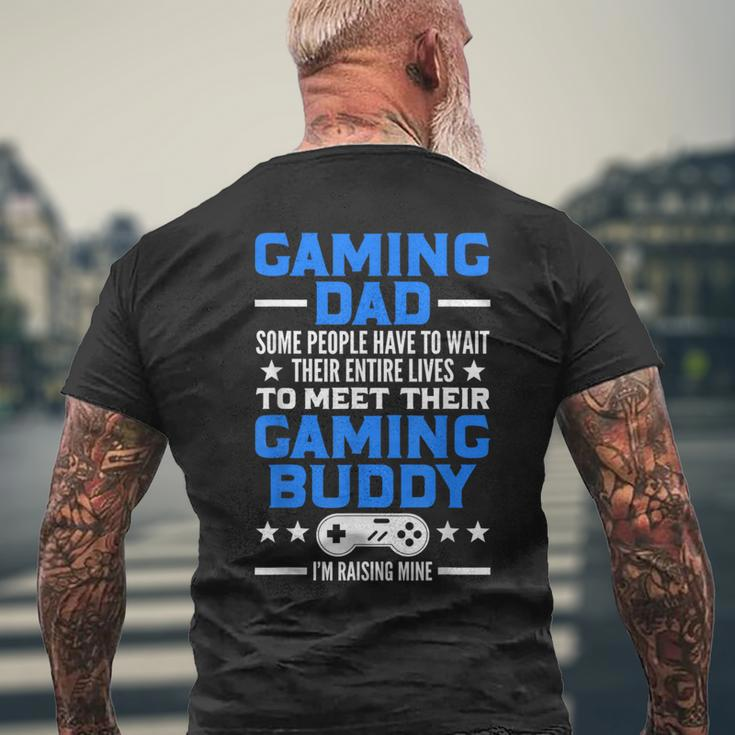 Gamer Fathers Day Video Games Gaming Dad Gaming Men's T-shirt Back Print Gifts for Old Men
