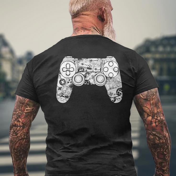 Gamer Gaming For Boys Video Game Controller Men's T-shirt Back Print Gifts for Old Men