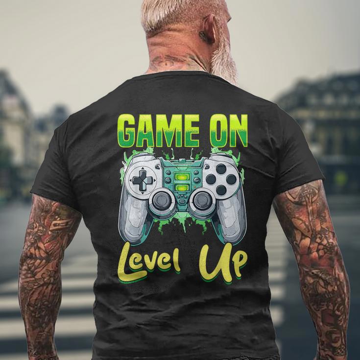 Gamer Gaming Game On Level Up Men's T-shirt Back Print Gifts for Old Men