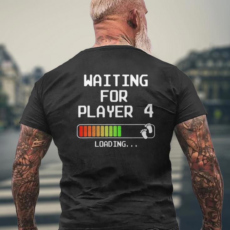 Gamer Pregnancy Announcement 2Nd Baby Expectant Dad Player 4 Ver2 Mens Back Print T-shirt Gifts for Old Men