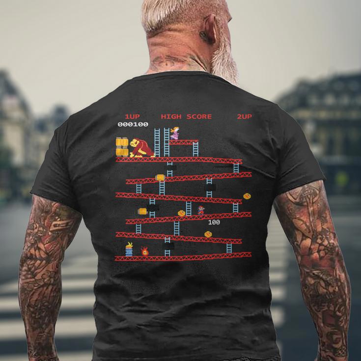 Gaming Arcade Retro Video Game Console Vintage Gamer Men's T-shirt Back Print Gifts for Old Men