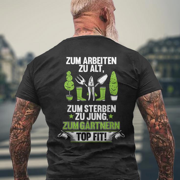 Gardener Hobby Gardener Retirement Retirement Gardening T-Shirt mit Rückendruck Geschenke für alte Männer