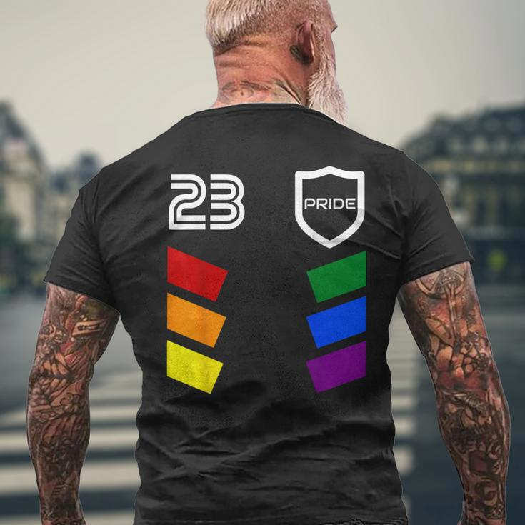 Gay Pride 2023 Retro Soccer Fan Jersey Lgbt Men's T-shirt Back Print Gifts for Old Men