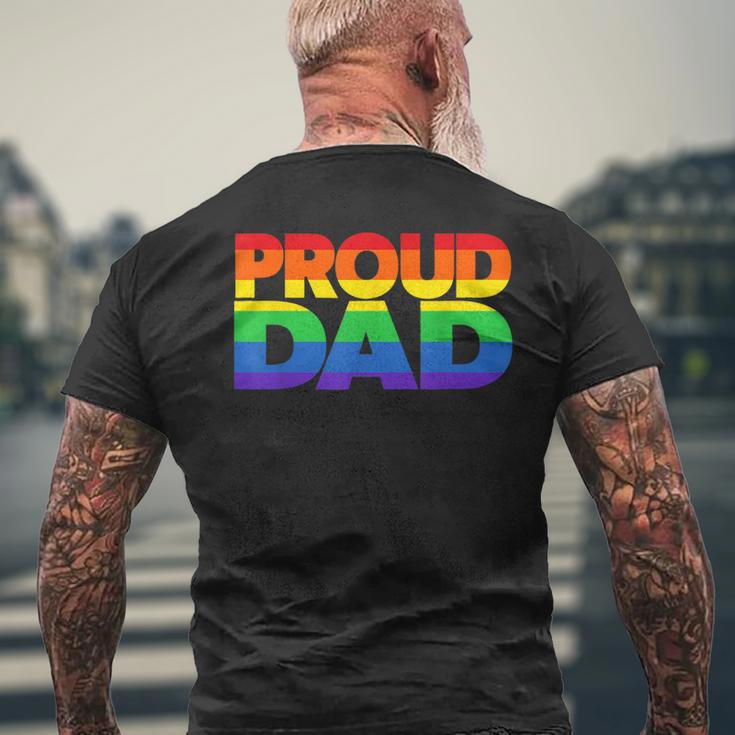 Gay Pride Proud Dad Lgbt Parent Father's Day Men's T-shirt Back Print Gifts for Old Men