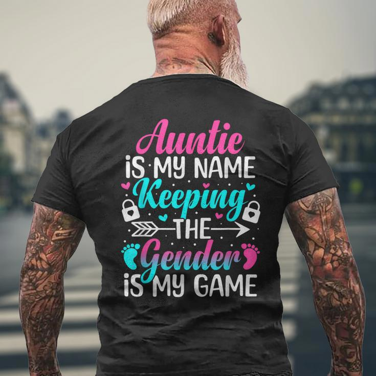Gender Reveal Auntie For A Keeper Of The Gender Aunt Men's T-shirt Back Print Gifts for Old Men