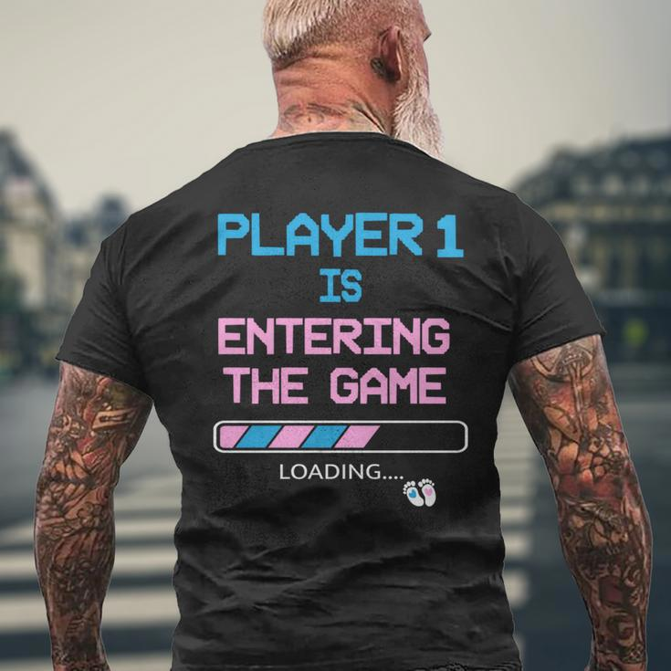 Gender Reveal New Dad Baby Announcement Father's Day Gamer Men's T-shirt Back Print Gifts for Old Men
