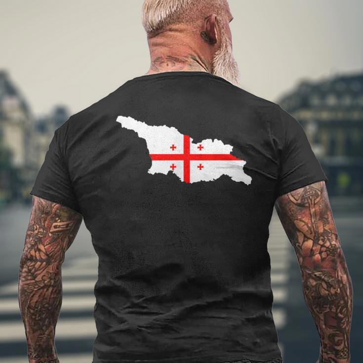 Georgia Flag In Georgia Outline Georgia T-Shirt mit Rückendruck Geschenke für alte Männer