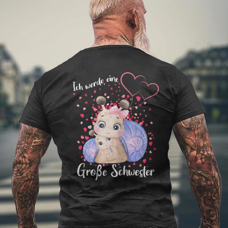 German Announcement Ich Werde Große Schwester S T-Shirt mit Rückendruck Geschenke für alte Männer