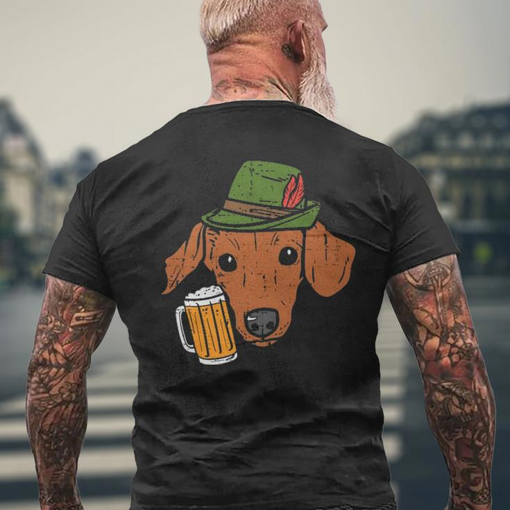 German Dachshund Oktoberfest Bavarian Weiner Sausage Dog Men's T-shirt Back Print Gifts for Old Men