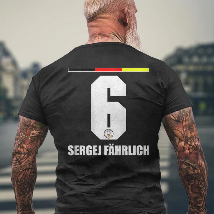 Germany Sauf Jersey Sergej Fährlich Sauf Legend T-Shirt mit Rückendruck Geschenke für alte Männer