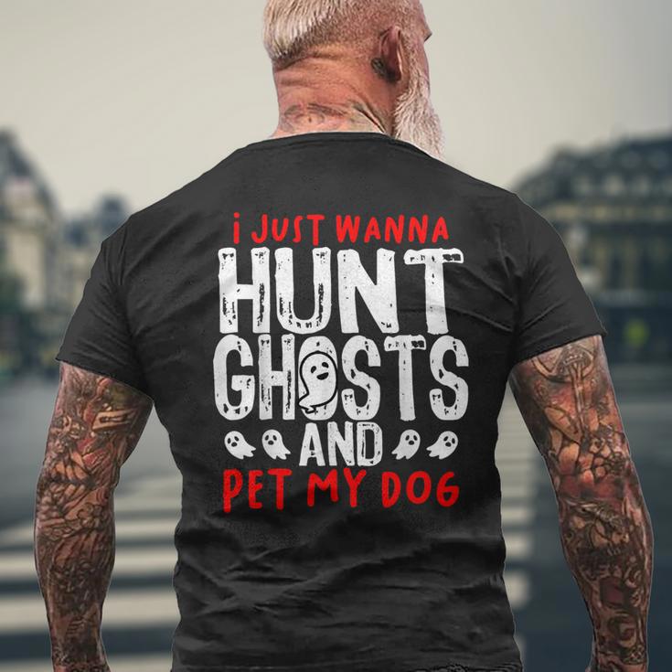 Ghost Hunter Paranormal Hunting Investigator Dog Lover Men's T-shirt Back Print Gifts for Old Men