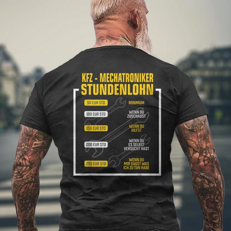 Car Mechanic Car Mechatronics Screwdriver T-Shirt mit Rückendruck Geschenke für alte Männer