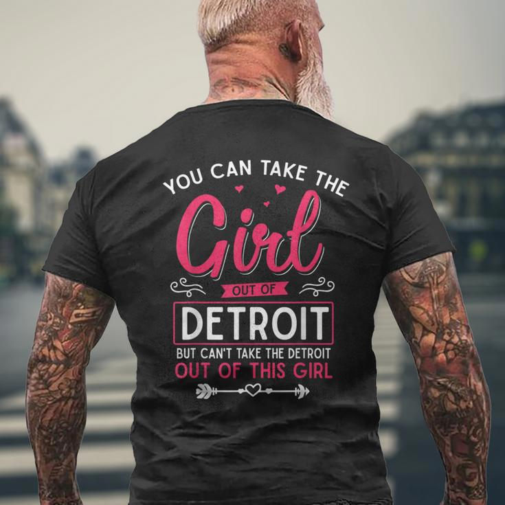 Girl Out Of Detroit Mi Michigan Home Roots Men's T-shirt Back Print Gifts for Old Men