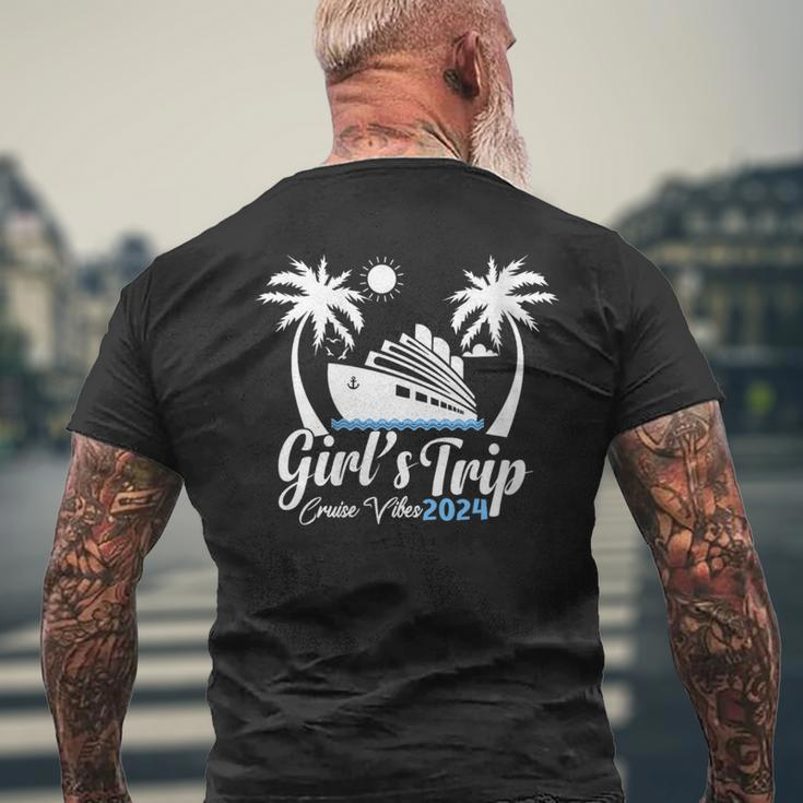 Girls Trip Cruise Vibes 2024 Vacation Party Trip Cruise Men's T-shirt Back Print Gifts for Old Men