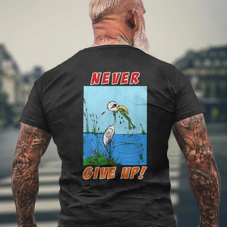 Never Give UpMen's T-shirt Back Print Gifts for Old Men