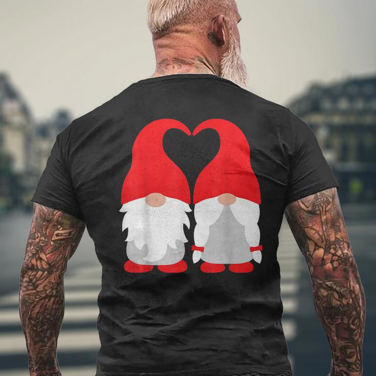 Gnomes Valentine's Day Couple Matching Gnomes Valentines Mens Back Print T-shirt Gifts for Old Men