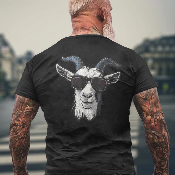 Goat Sunglasses Graphic Men's T-shirt Back Print Gifts for Old Men