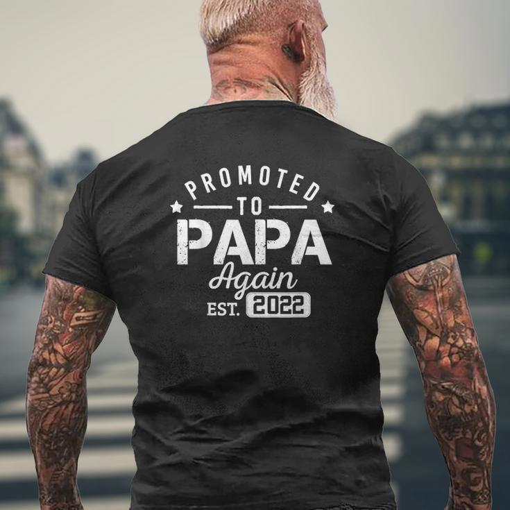 Going To Be A Papa Again 2022 First Time Papa New Dad Daddy Mens Back Print T-shirt Gifts for Old Men