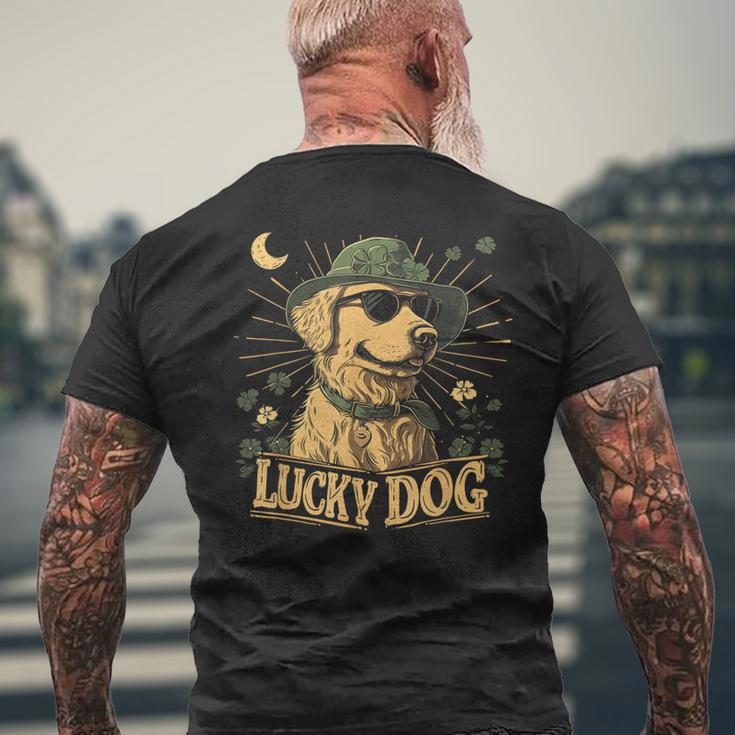 Golden Retriever Dog St Patrick's Day Saint Paddy's Irish Men's T-shirt Back Print Gifts for Old Men