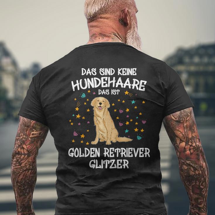 Golden Retriever Glitter Dog Holder Mix Dog T-Shirt mit Rückendruck Geschenke für alte Männer