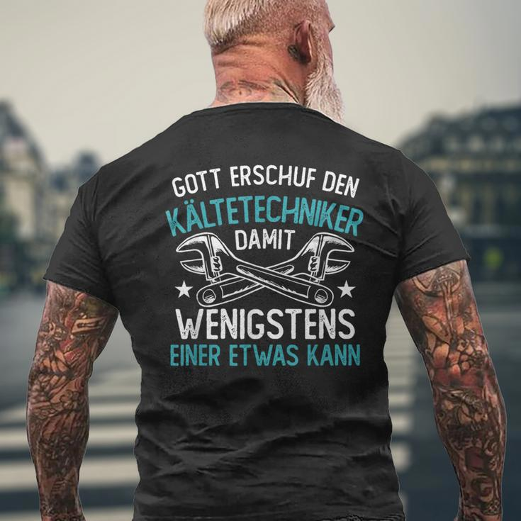 Gott Erschuf Den Kalttechnik Gott T-Shirt mit Rückendruck Geschenke für alte Männer