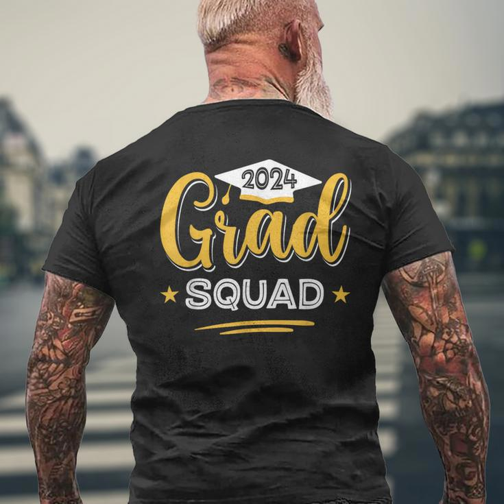 Grad Squad 2024 Matching Family Graduation Senior School Men's T-shirt Back Print Gifts for Old Men