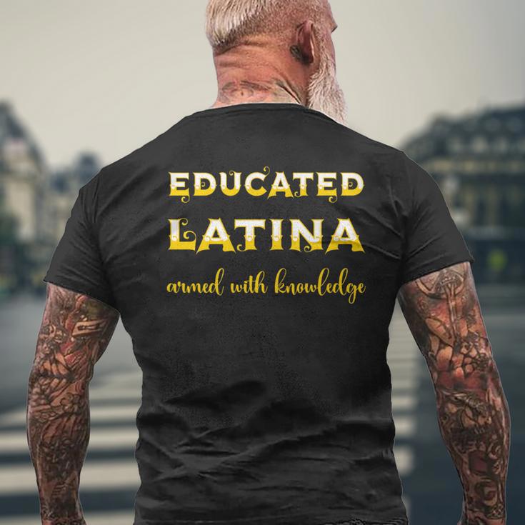 Graduation Hispanic Heritage Educated Latina Grad Spanish Men's T-shirt Back Print Gifts for Old Men