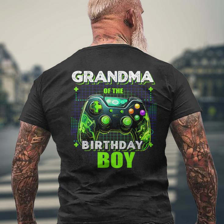 Grandma Of The Birthday Boy Matching Family Video Game Party Men's T-shirt Back Print Gifts for Old Men