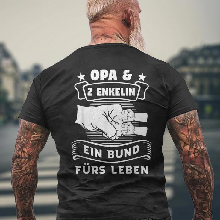 Grandpa & 2 Enkelin Ein Bund Grandfather T-Shirt mit Rückendruck Geschenke für alte Männer