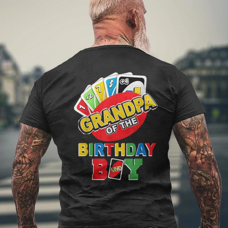 Grandpa Of The Birthday Boy Uno Daddy Papa 1St Bday Men's T-shirt Back Print Gifts for Old Men