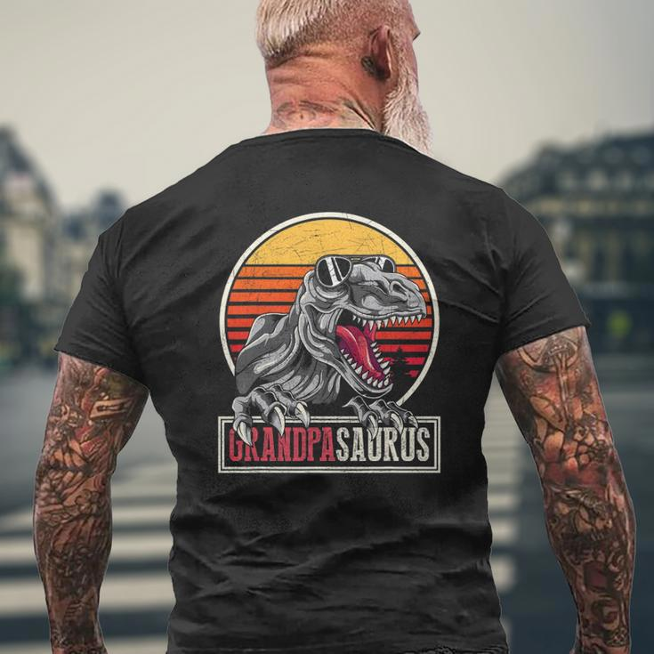 Grandpa Dinosaur Fathers Day Idea Grandpasaurusrex Mens Back Print T-shirt Gifts for Old Men