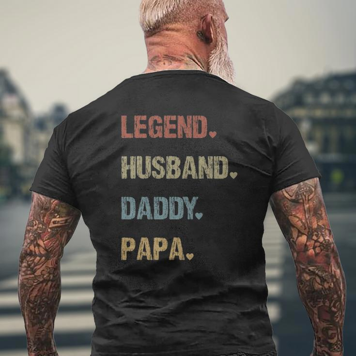 Grandpa Father's Day Legend Husband Dad Papa Vintage Retro Mens Back Print T-shirt Gifts for Old Men