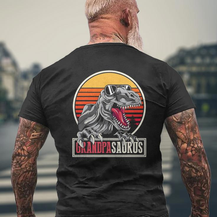 Grandpa Idea Dinosaur Family Grandpasaurusrex Mens Back Print T-shirt Gifts for Old Men