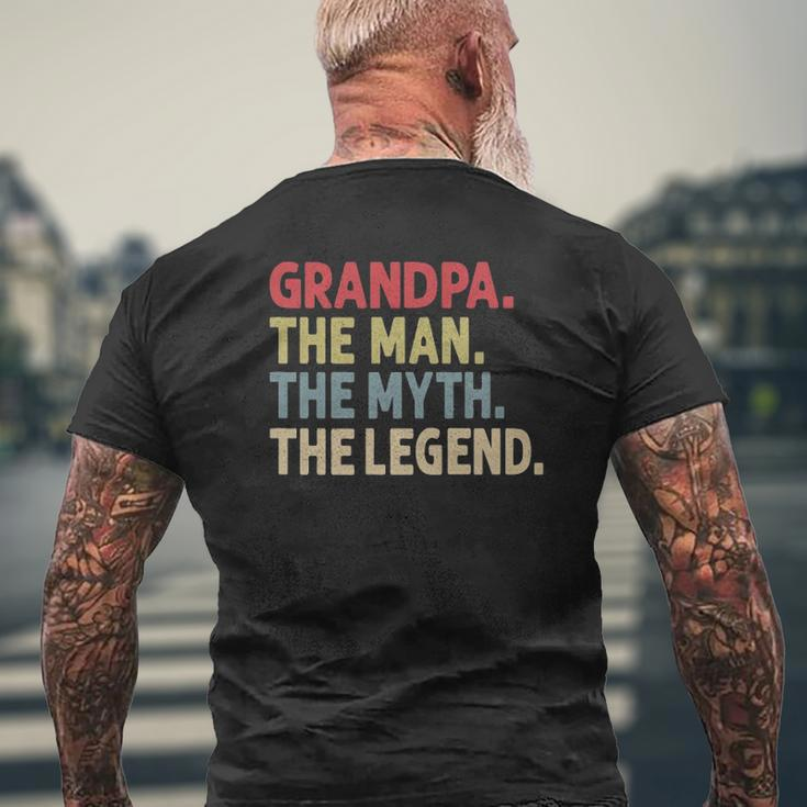 Grandpa The Man The Myth The Legend For Grandfather Mens Back Print T-shirt Gifts for Old Men