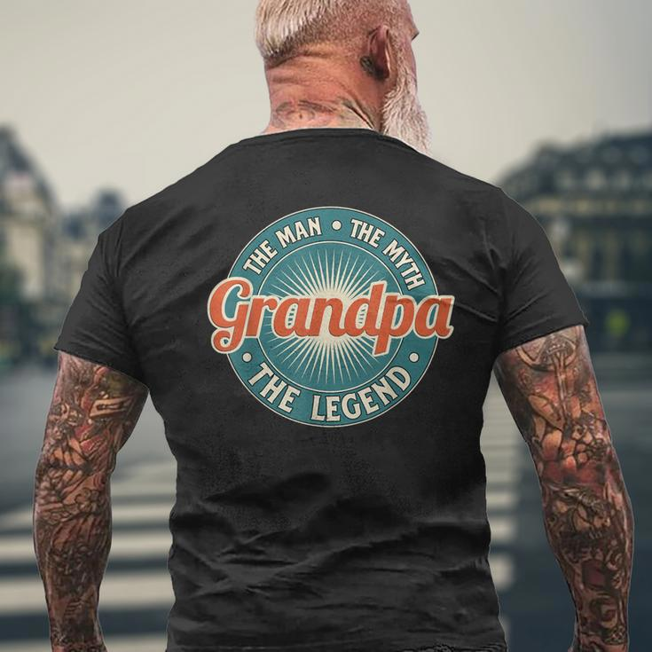 Grandpa The Man The Myth The Legend Grandfather Men's T-shirt Back Print Gifts for Old Men