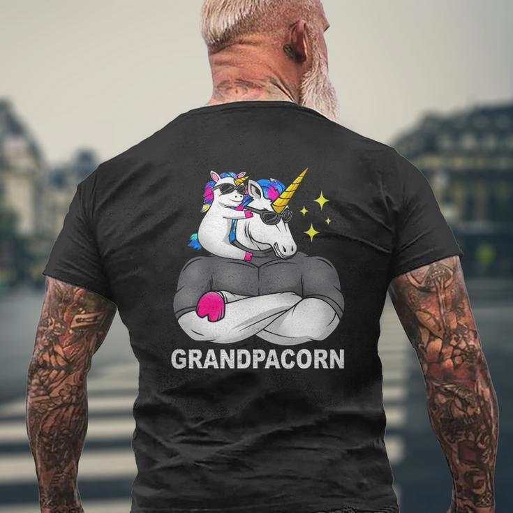 Grandpacorn Muscle Unicorn Toddler With Grandpa Mens Back Print T-shirt Gifts for Old Men