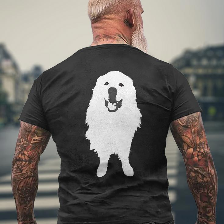 Great Pyrenees Dog Smiling Dog Christmas For Dog Owners For Animal Lovers Mens Back Print T-shirt Gifts for Old Men