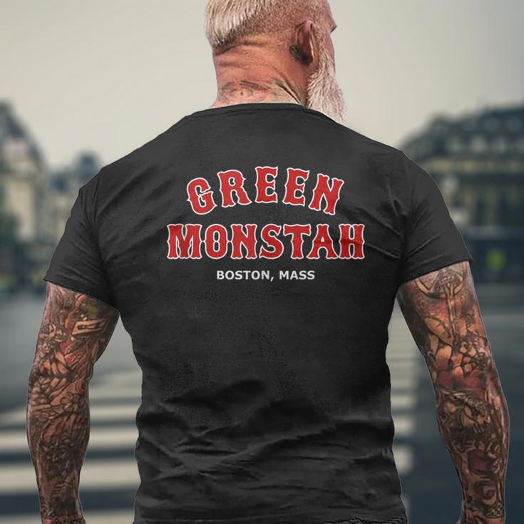 Green Monstah Boston Mass New England Sports Men's T-shirt Back Print Gifts for Old Men