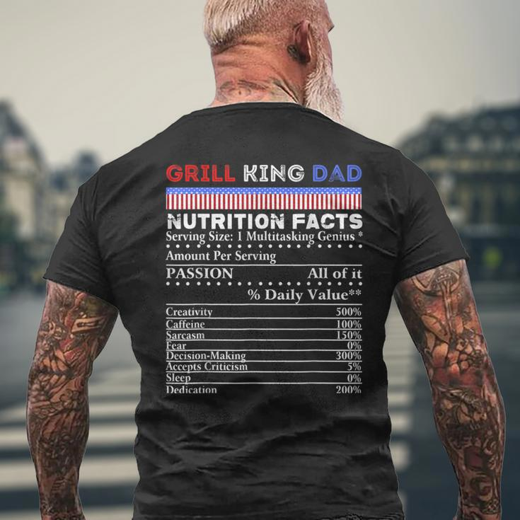 Grill King Dad Bbq Soul Food Family Reunion Cookout Fun Men's T-shirt Back Print Gifts for Old Men