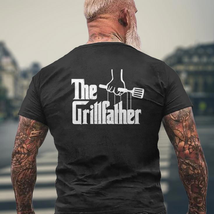 The Grillfather Dad Chef Grilling Grill Master Bbq Mens Back Print T-shirt Gifts for Old Men