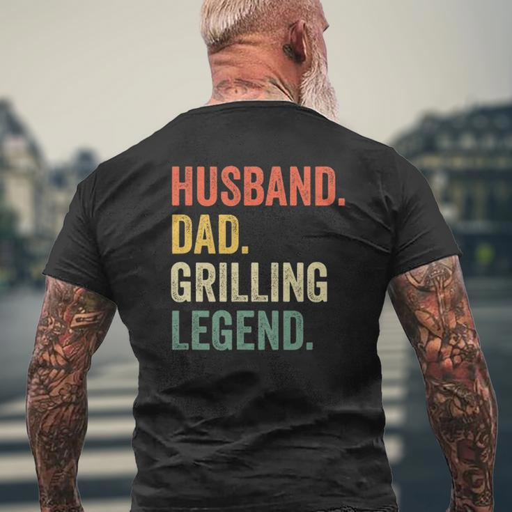 Grilling Bbq Father Husband Grill Dad Legend Vintage Mens Back Print T-shirt Gifts for Old Men