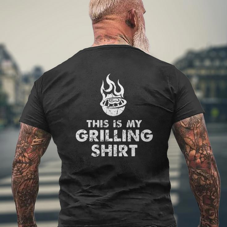 This Is My Grilling Bbq Meat Smoking Dad Grill Smoke Mens Back Print T-shirt Gifts for Old Men